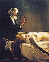 Bildet er malt i 1890 av Enrique Simonet y Lombardo