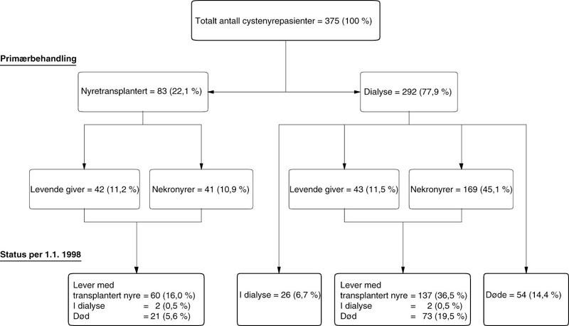 Figur 2 Skjematisk oversikt over aktiv uremibehandling ved cystenyresykdom