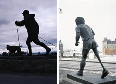 Statuene av Kong Olav V i Oslo og Terry Fox i Ottawa viser to store menn som gav h&aring;p og inspirasjon for fremtiden. Foto J.G&hellip;