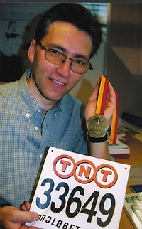 Det er fire &aring;r siden Petter Jensen Gjersvik bestemte seg for &aring; delta i halvmaratonl&oslash;pet over &Oslash;resund. Foto A.M. Nylenna