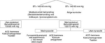 Figur 1    H&aring;ndteringsforslag for pasienter med h&oslash;yt blodtrykk og diabetes