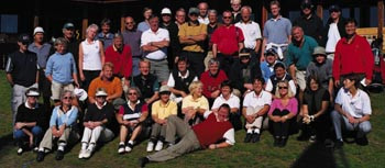 &Aring;rets laugsmesterskap i golf p&aring; Kongsberg samlet 40 deltakere. Foto R. Rekve