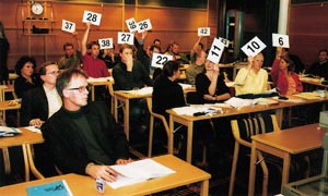 Fra en avstemning under Ylfs &aring;rsm&oslash;te i Oslo