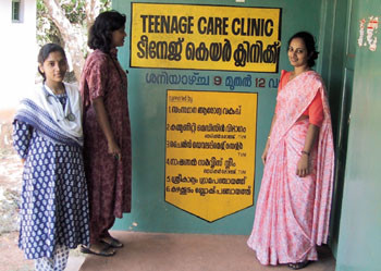 Stor var v&aring;r overraskelse da vi oppdaget en ungdomsklinikk p&aring; helsesenteret ved Trivandrum