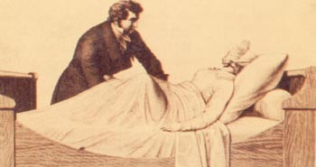 Tegningen fra 1800-tallet (ikke n&aelig;rmere datert, red.anm.) illustrerer en teknikk for &aring; bevare pasientens &aelig;rbarhet. Selv om&hellip;