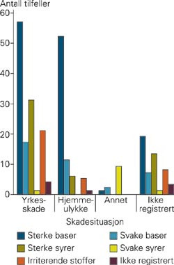 &Aring;rsaker til etseskader p&aring; &oslash;yet (N = 269)