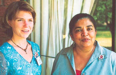 Maria Rom&oslash;ren og Banu Khan. Begge foto Tore W. Steen