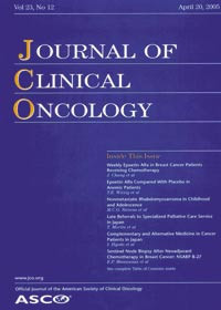 Artikkelen ble publisert 1.5. 2005 i Journal of Clinical Oncology (www.jco.org), som er et av de h&oslash;yest rangerte onkologiske&hellip;