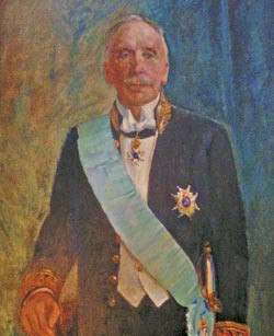 Figur 1  Johan Olof Ramstedt var svensk statsminister 7. juni 1905. Bildet er malt av Maj Bring (1880&thinsp;&ndash;&thinsp;1971) 1925