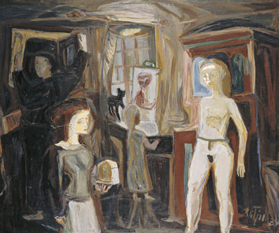 Figur 2  To gjennomgangstemaer i Tidsskriftet i 1930-&aring;rene var abortdebattene og kampen mot kvakksalvervesenet. Maleriet&hellip;