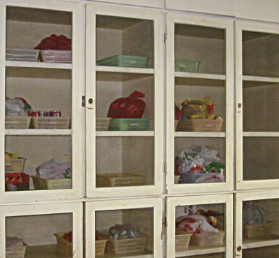 Pasientene hadde egne skap med mat