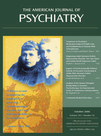 Artikkelen er publisert i oktoberutgaven 2006 av American Journal of Psychiatry (http://ajp.psychiatryonline.org), som er et&hellip;