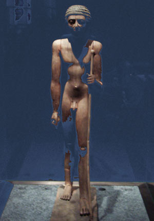 Figur 2  Egyptisk skulptur. Glyptoteket i K&oslash;benhavn. Foto Einar J. Berle