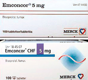Figur 2  Emconcor og Emconcor CHF 5mg