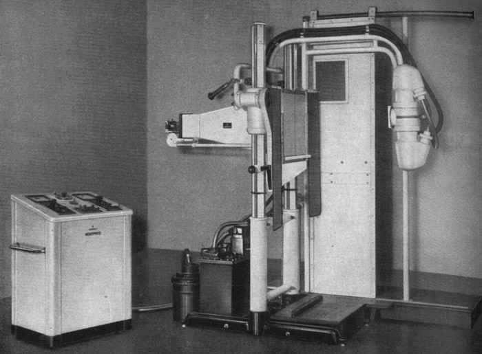 Figur  2 Siemens R&ouml;ntgenreihenbildner nach Abreu-Holfelder 1940 (9). Gjengitt med tillatelse fra Siemens Med Archives,&hellip;