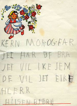 Andre brev til mor og far?