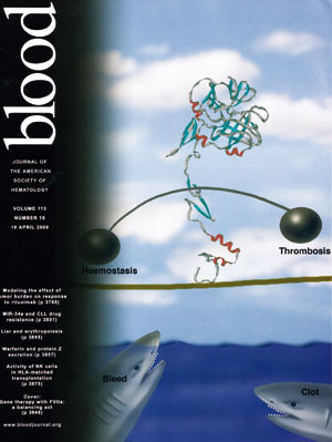 Artikkelen ble publisert p&aring; nett 9.1. 2009 og i papirform 16.4. 2009 i det prestisjetunge tidsskriftet Blood (www&hellip;