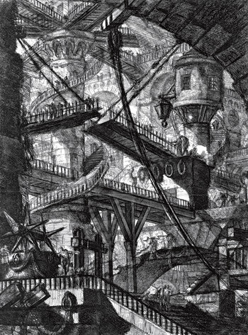 Giovanni Battista Piranesi: The drawbrigde. Plate VII fra The Carceri d'Invenzioni (Imaginary prisons). Eid av Wallraf&hellip;