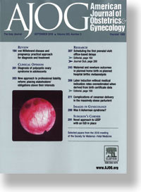Artikkelen ble e-publisert 8.10. 2010 i det velrenommerte tidsskriftet American Journal of Obstetrics and Gynecology (www&hellip;