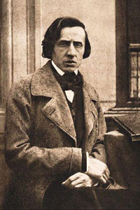 Figur 1  Det eneste kjente fotografi av Chopin, 38 &aring;r gammel