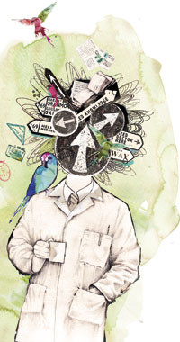 Tilegnet Erik B&oslash;hler. Illustrasjon Elin Karlsnes