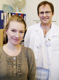 Else Charlotte Sandset og Eivind Berge. Foto Thea T&oslash;nnessen, Oslo universitetssykehus, Ullev&aring;l