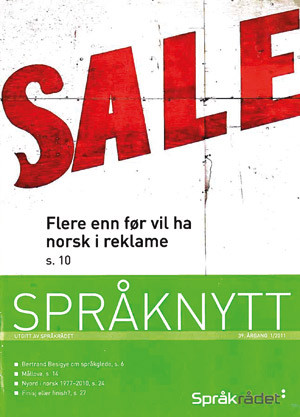 Spr&aring;knytt har mye av interesse for spr&aring;kinteresserte leger. Faksimile av Spr&aring;knytt nr. 1/2011
