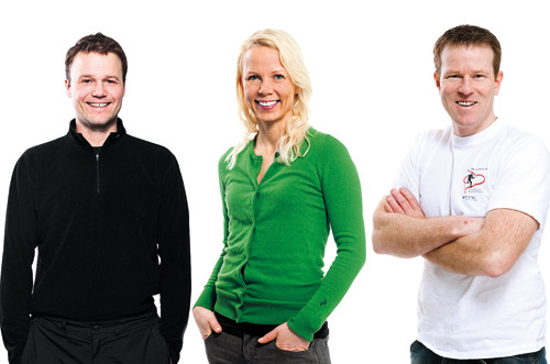 Tre av forfatterne: &Oslash;ivind Rognmo, Trine Moholdt og Ulrik Wisl&oslash;ff. Foto NTNU/BERRE AS