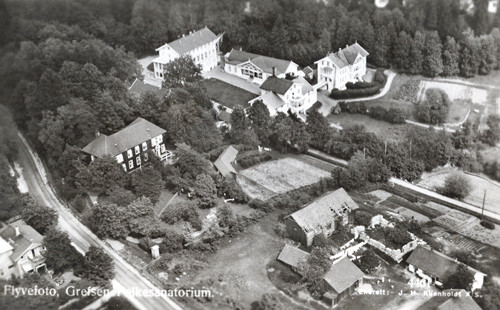 Grefsen sanatorium. Postkort fra J.H. K&uuml;enholdt, 1920-&aring;rene/Oslo Museum
