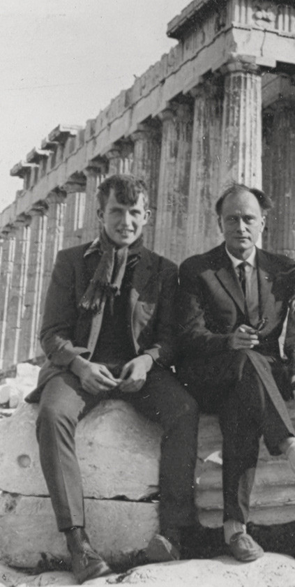 Far og s&oslash;nn i Athen, 1966. Foto privat