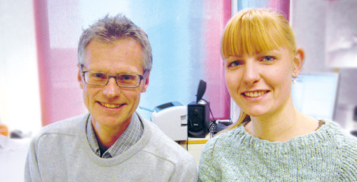 Peter O. Hofgaard og Henriette Cecilie Jodal har delt f&oslash;rsteforfatterskap p&aring; artikkelen i PLoS One. Foto privat
