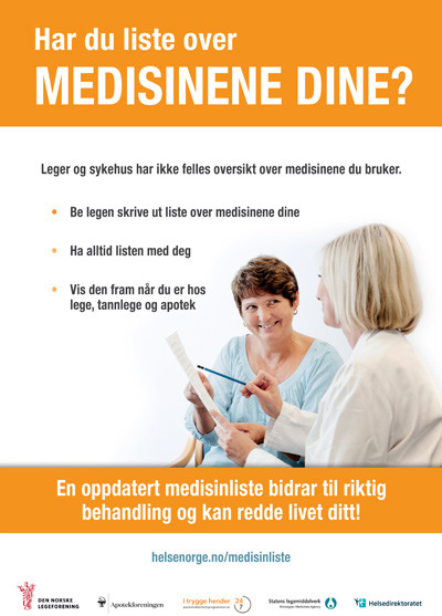 Plakat til legekontor, apotek og sykehus. Foto: Stig Marlon Weston.