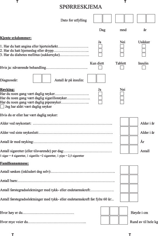Figur 1  Sp&oslash;rreskjemaet