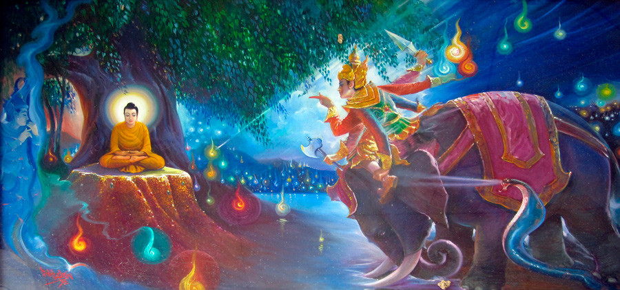 Figur 3  I tradisjonelle historier fra buddhistiske skrifter fors&oslash;ker Mara &aring; friste og villede Siddharta (den kommende&hellip;