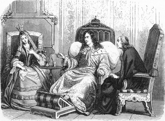 Figure&nbsp;1&nbsp;&nbsp;Spouse Mme de Maintenon and confessor P&egrave;re La Chaise with the tormented Louis XIV. Woodcut. Illustration: AKG&hellip;