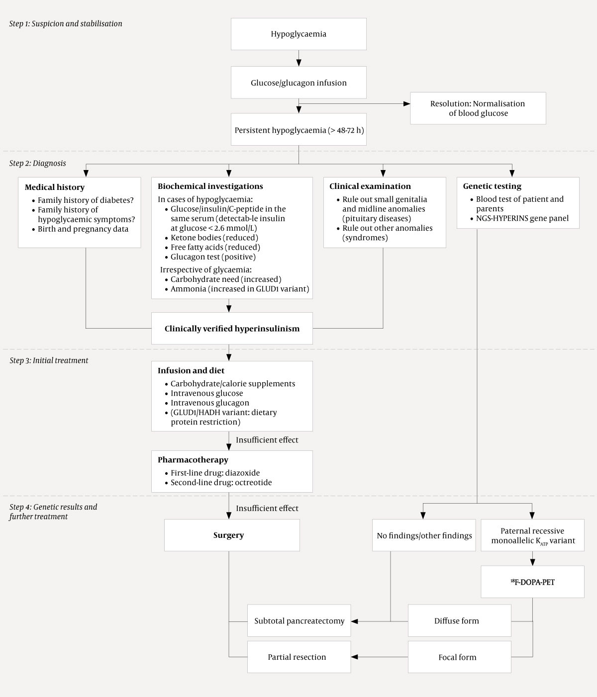 Figure 3 Diagnostic and treatment algorithm for patients with congenital hyperinsulinism from the National Treatment Service&hellip;