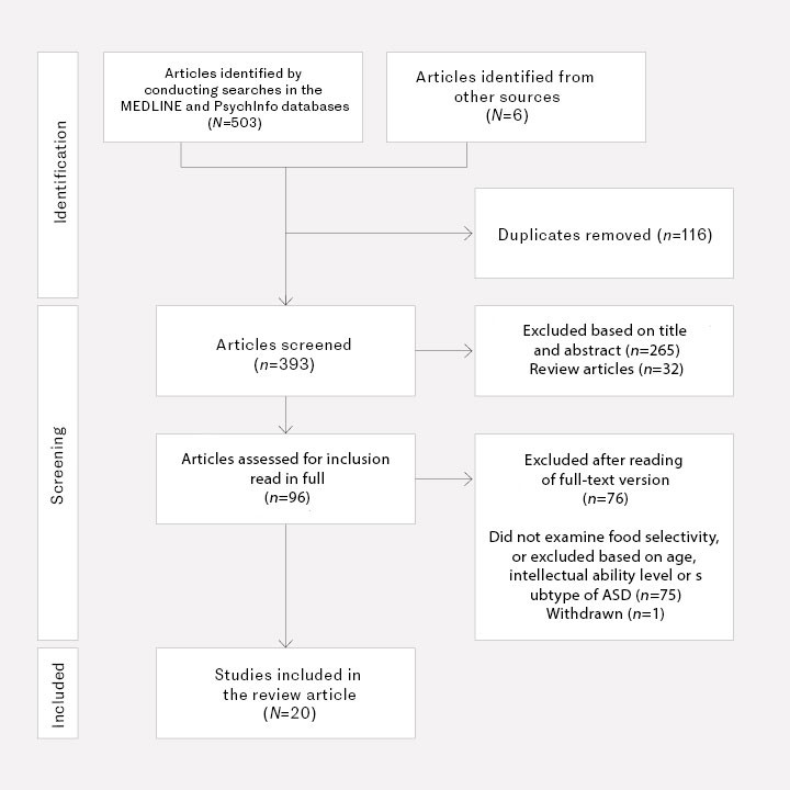 Figure 1 Flow chart of our literature review's inclusion and exclusion process.