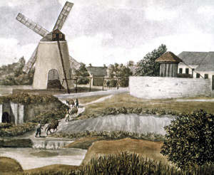 Sukkerplantasje p&aring; St. Croix. Akvarell av Peter C.F. von Scholten (1784&thinsp;&ndash;&thinsp;1854). The Granger Collection. Foto NTB Scanpix