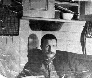 Henrik Greve Blessing om bord p&aring; Fram. Gjengitt med tillatelse av Akademika forlag.