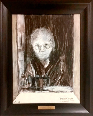 Figur 2  Akvarell av Pylorica malt av lege Jacob Klafstad i 2003. Bildet henger n&aring; i Domus Medica, Universitetet i Oslo&hellip;