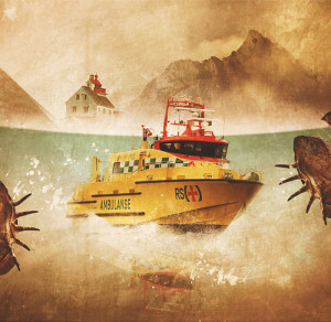 Illustrasjon: Martin Bernar Losvik, basert p&aring; foto av Redningsselskapet