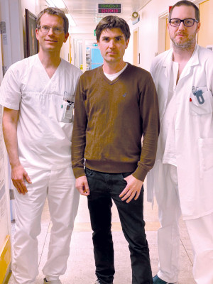 Fra venstre: Medforfatter Dag Olav Dahle, f&oslash;rsteforfatter og stipendiat Anders Haugen og hovedveileder Geir Mj&oslash;en. Foto:&hellip;