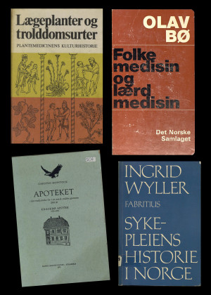 Tilfeldige bokomslag fra Nasjonalbiblioteket sin samling. Skjermdumper fra nb.no. Sammensatt av Tidsskriftet.