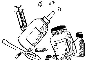 Legeforeningen advarer mot den utbredte oppfatningen at &laquo;reseptfritt er ufarlig&raquo;. Illustrasjon &Oslash;ystein F&oslash;rre