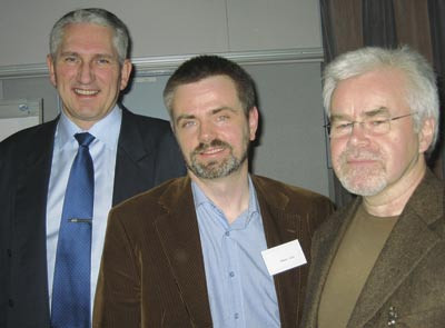 Erik Kreyberg Normann, Lars Eikvar og Lars Haukaas innledet om legenes l&oslash;nnssystem. Foto Ellen Juul Andersen