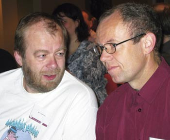 &Oslash;rn Terje Foss (Namf) og Ola J&oslash;sendal (LSA) representerer fortsatt to yrkesforeninger. Foto Lise B. Johannessen