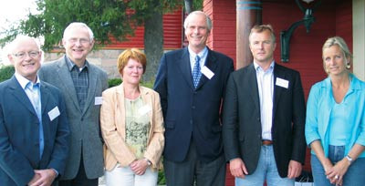 PSLs nye styre med ett av varamedlemmene. Arne O. Ellingsson, Arne Eivindson, Synn&oslash;ve Bratlie, Ove Andreas Mortensen, H&aring;vard&hellip;