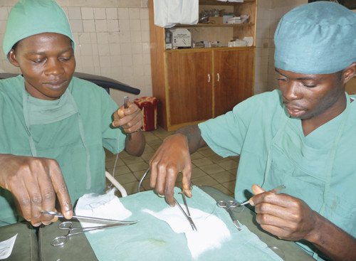 Two participants at the start of their two-year programme of continuing education under the auspices of CapaCare&rsquo;s surgical&hellip;