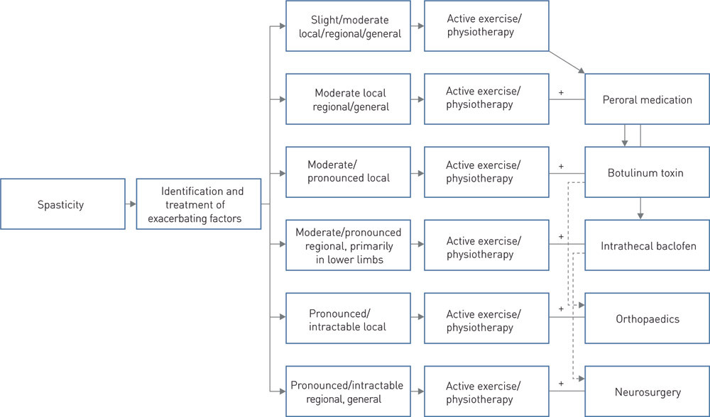 Figure 1  Spasticity management, by degree and extent