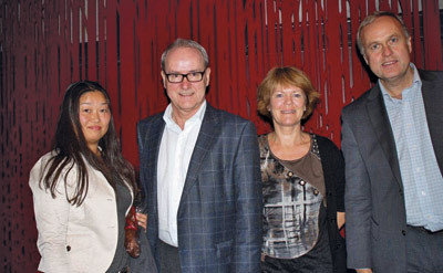 Fra v. Tonje &Oslash;stvold Byhre, Ivar Johansen, Synn&oslash;ve Bratlie og Lars Erik Flat&oslash;. Foto Per Helge M&aring;seide.